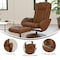 Flash Furniture Poppy Massaging Multi-Position Plush Recliner w/Side Pocket and Ottoman in Brown LeatherSoft BT-7672-MASSAGE-CGN-GG - alternate 9